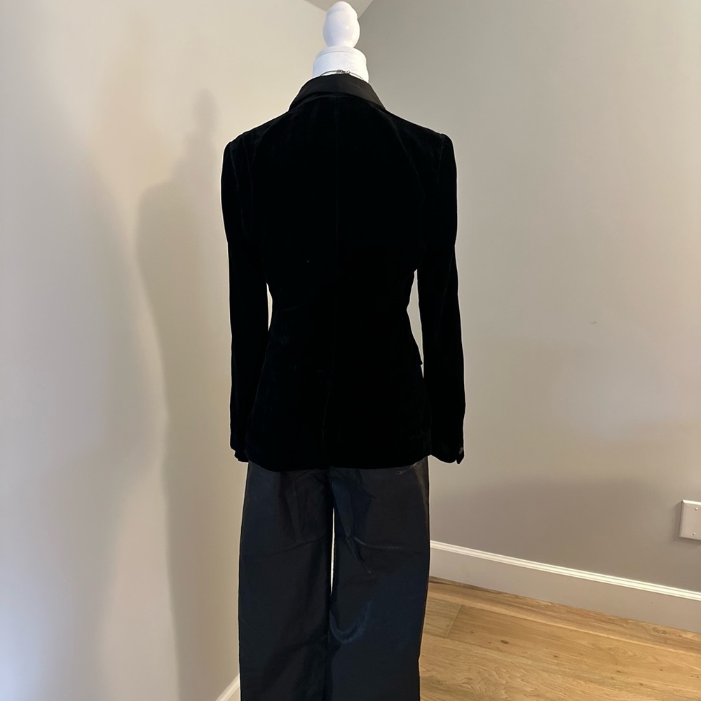 Joie velvet and satin lapel Blazer - Picture 4 of 8